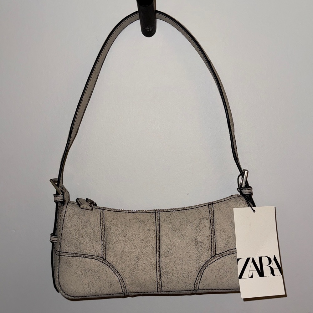 Zara Elegant Gray Shoulder Bag